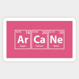 Arcane (Ar-Ca-Ne) Periodic Elements Spelling Sticker